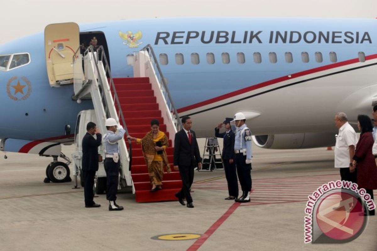 Presiden Joko Widodo tiba di Palembang