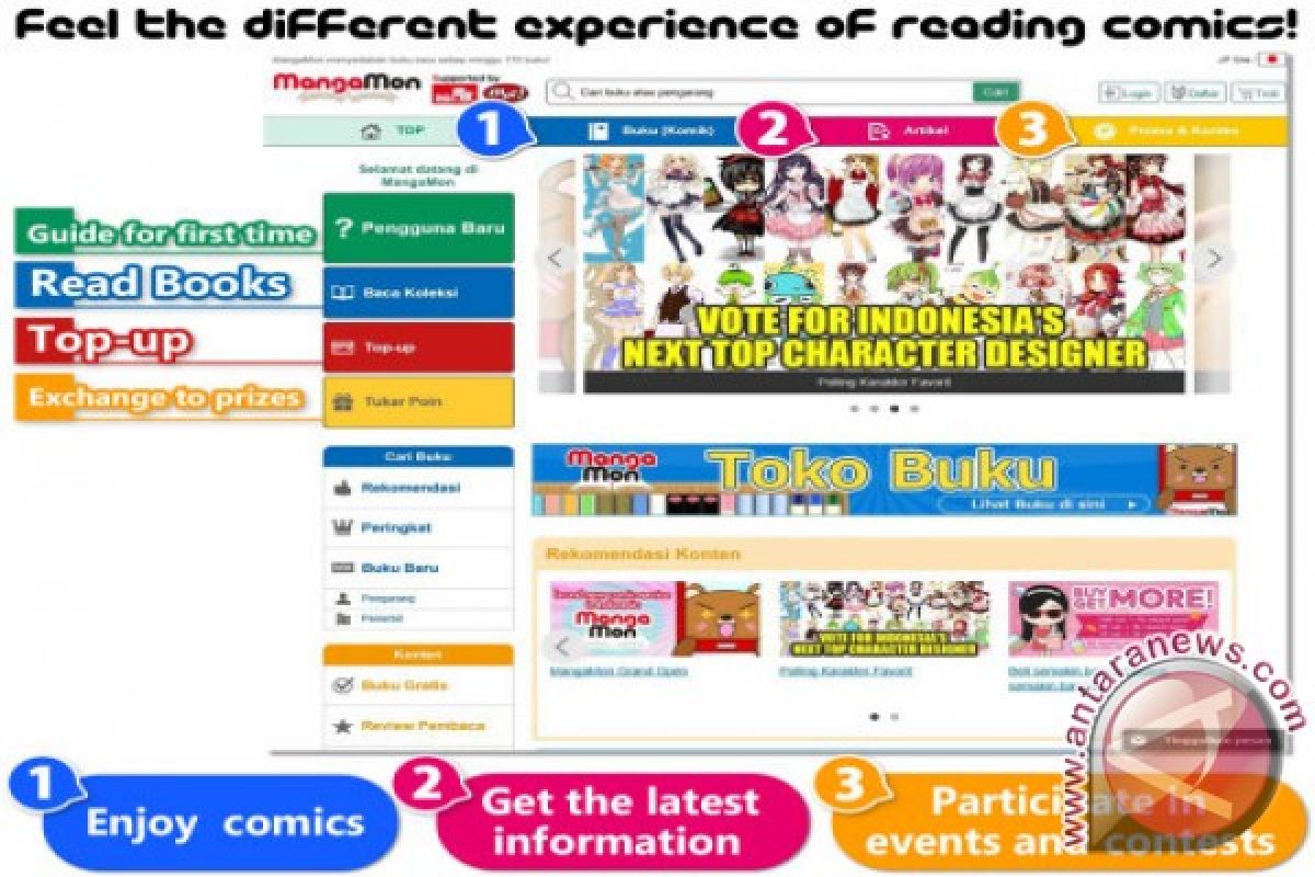 Perpustakaan digital komik Jepang MangaMon telah diluncurkan di Indonesia!  Juga sebagai situs portal hiburan Jepang