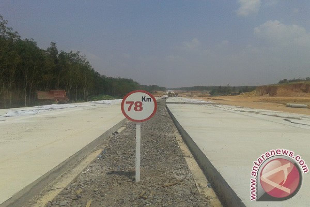 Tol Trans Sumatera sudah dicor 2.750 meter