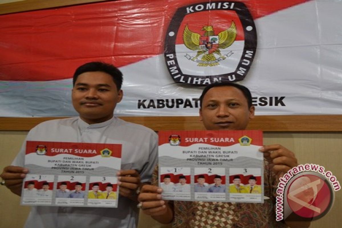 KPU Gresik Resmi Kenalkan Surat Suara Pilkada