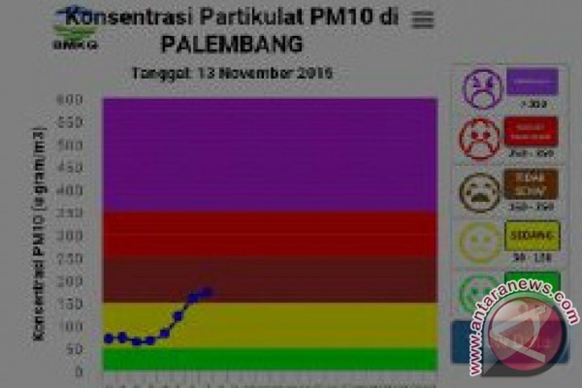 Kualitas udara di Palembang level tidak sehat 