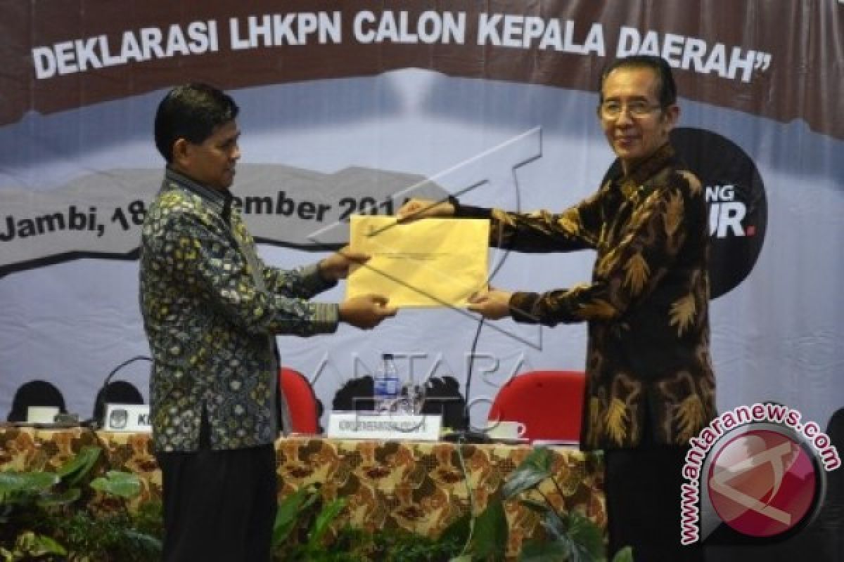 Calon kepala daerah Jambi laporkan harta kekayaan