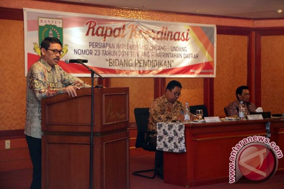 Banten Rakor Implementasi UU 23 2014 Bidang Pendidikan