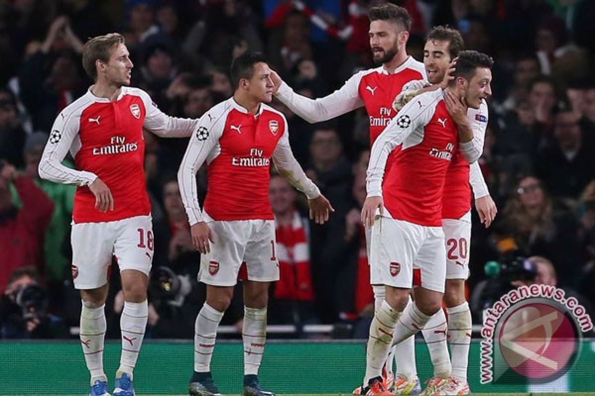 Gol Ozil dan Sanchez antar Arsenal tekuk Zagreb