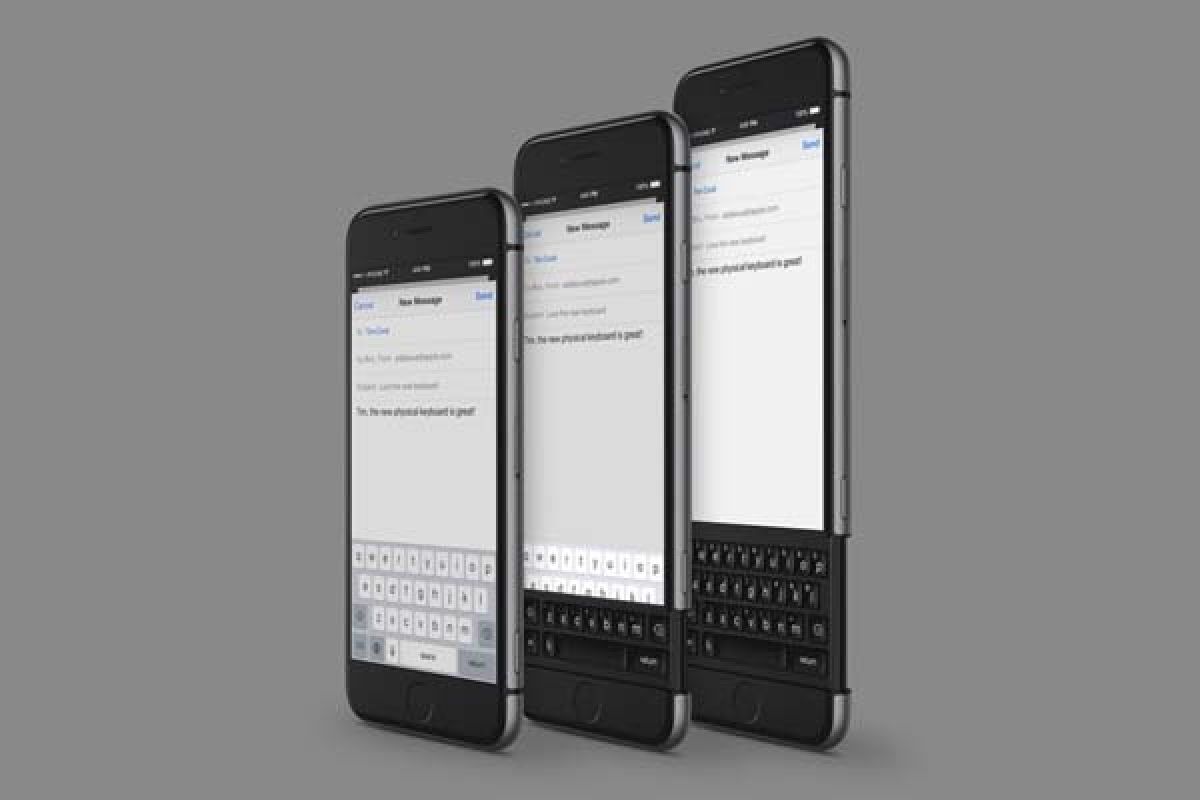 Konsep iPhone 7 dengan keyboard fisik
