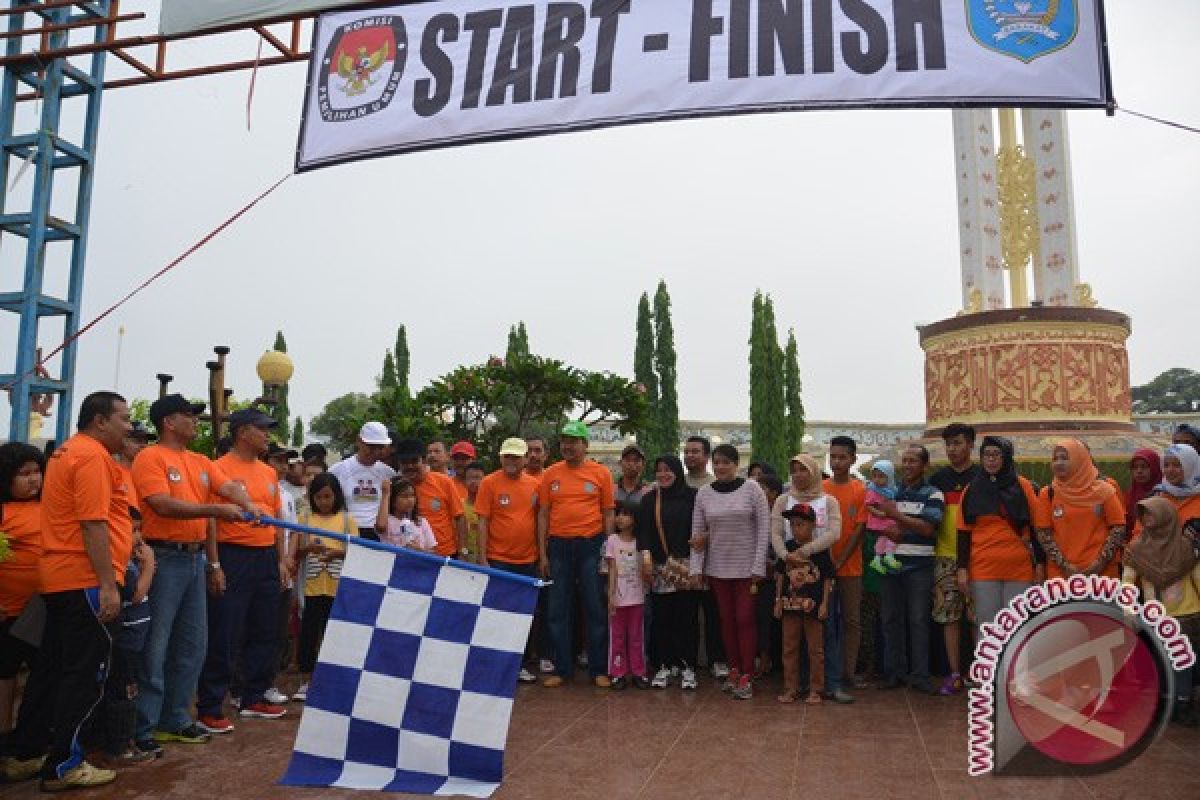 KPU Banjar Gelar Jalan Santai Pilkada 