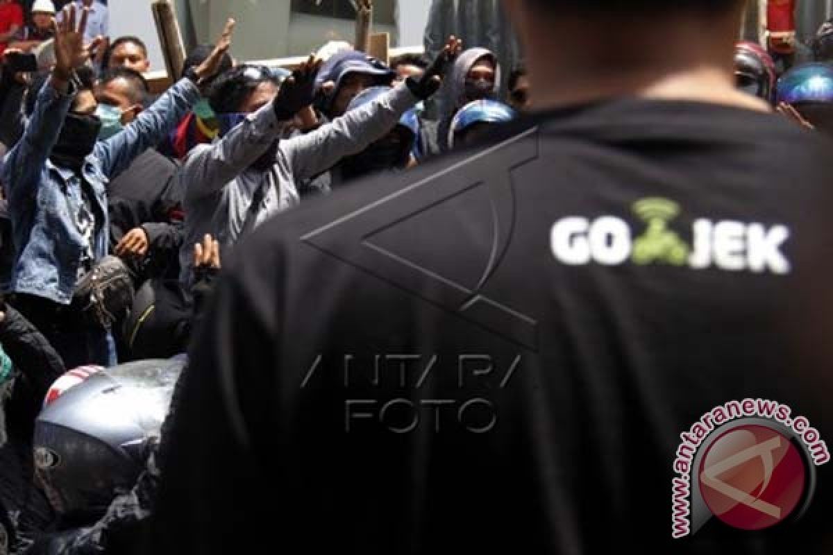 Driver Go Jek unjukrasa tuntut transparansi manajemen 