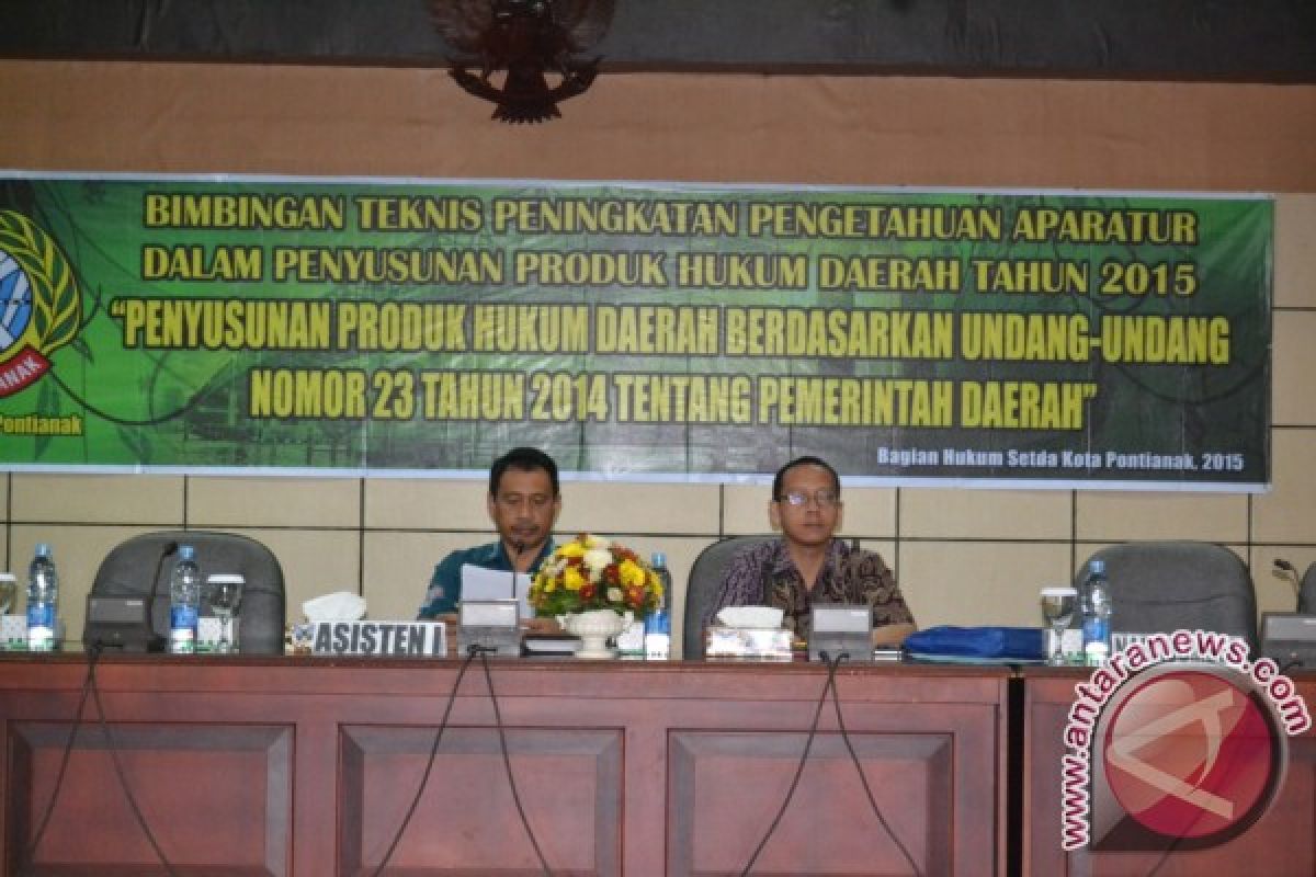 Pontianak Gelar Bimtek Peningkatan Pengetahuan Susun Produk Hukum Daerah