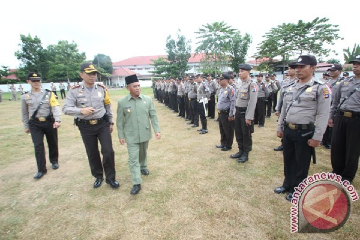 Polres HSU Gelar Apel Besar PAM TPS