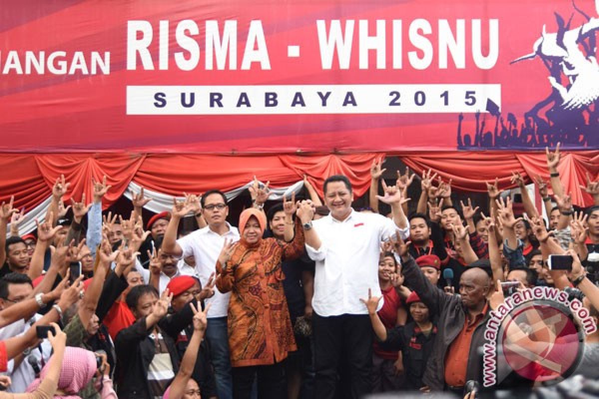Risma-Whisnu evaluasi penyelenggara pilkada Surabaya