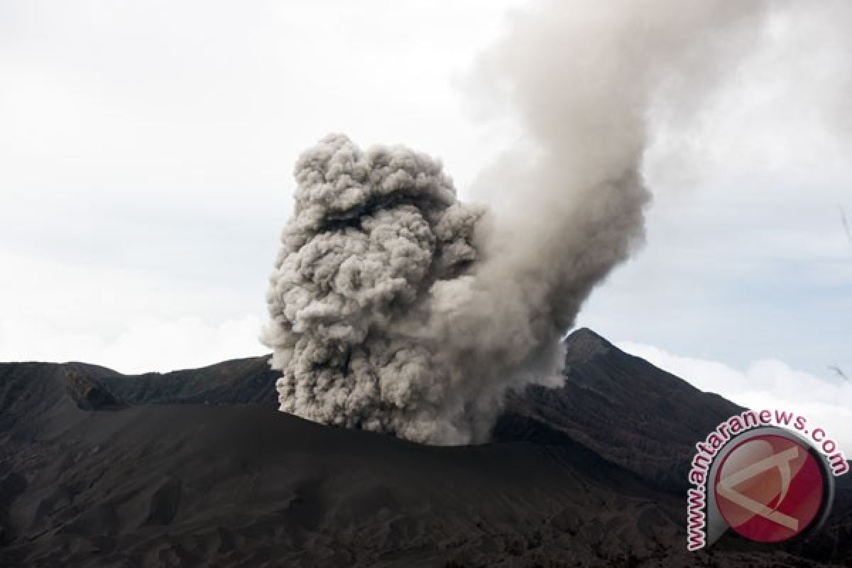 Semburan asap Gunung Bromo sempat menurun