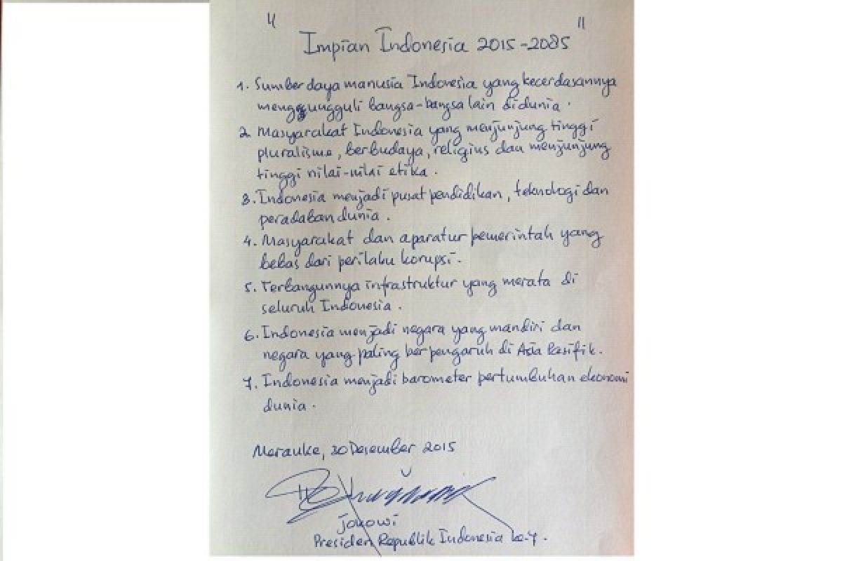 Jokowi masukkan mimpi Indonesia dalam kapsul waktu