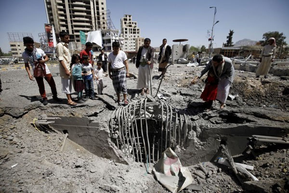 Koalisi pimpinan Saudi gerebek  pesawat nir-awak di Sanaa Yaman