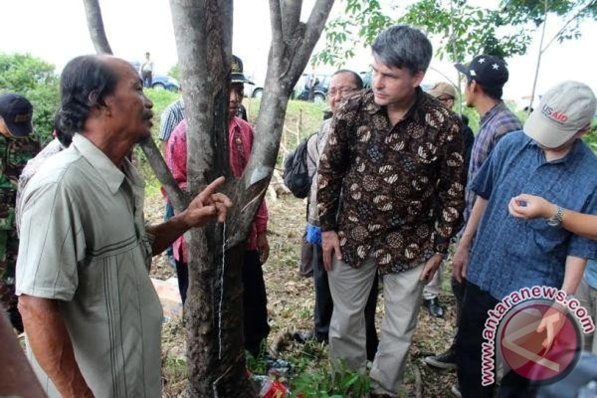 Duta Besar As Kunjungi Perkebunan Karet Di Pulang Pisau 