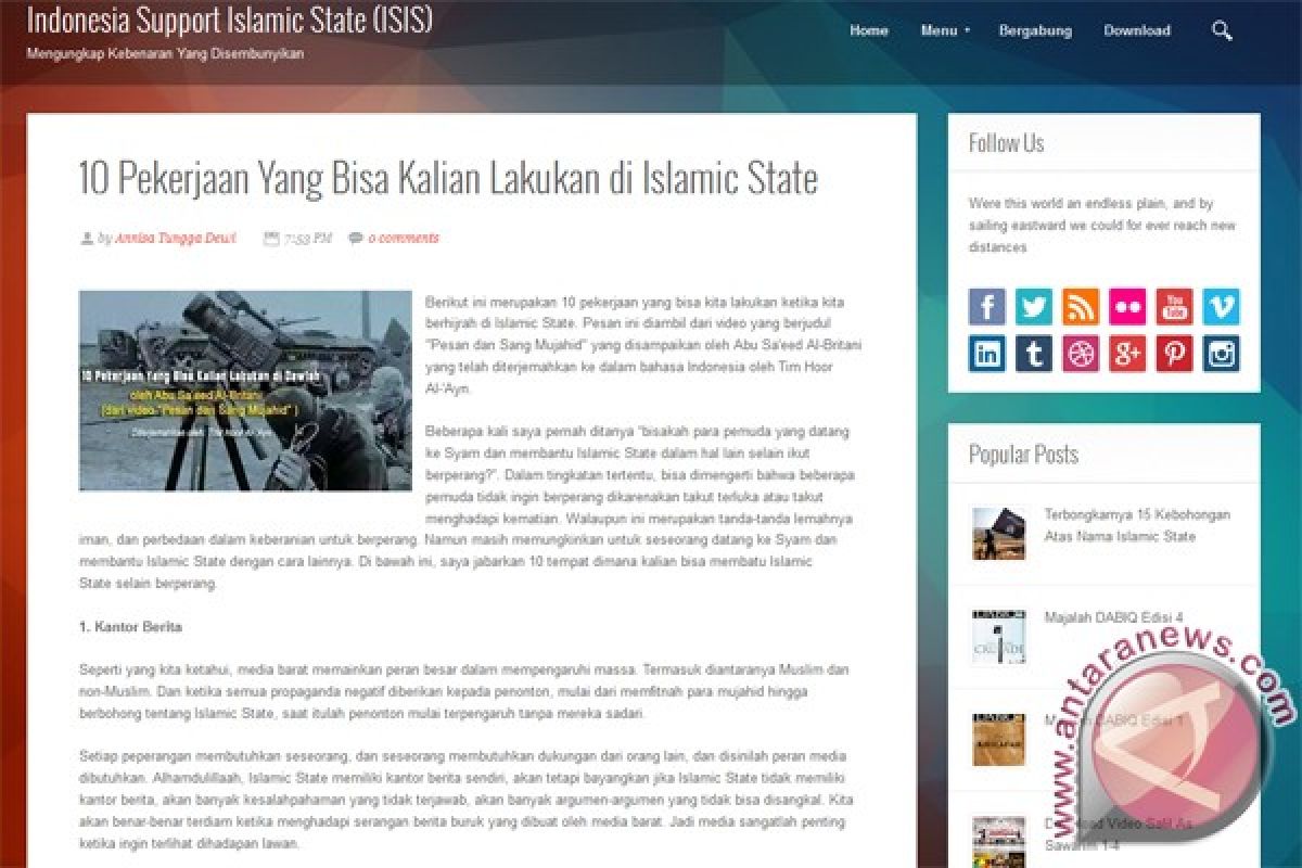 Paham radikalisme incar masyarakat stres di kota besar