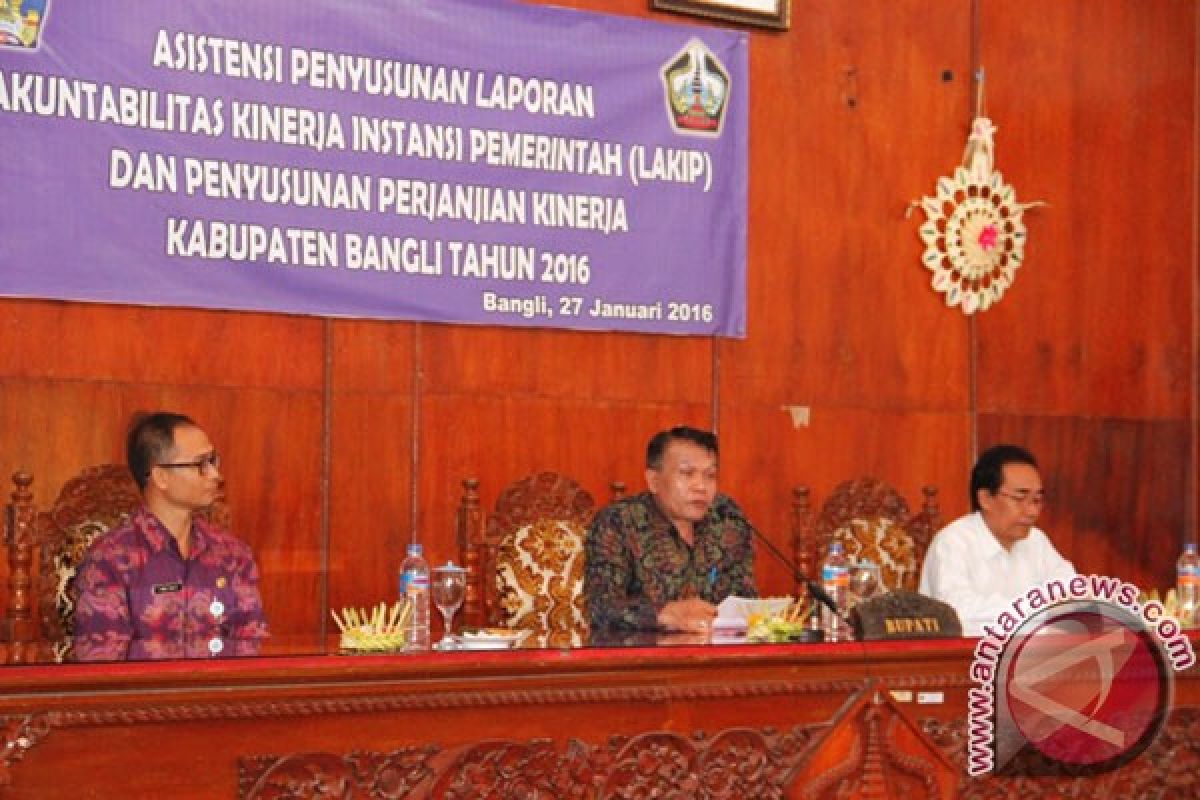 Pj Bupati Buka Asistensi Penyusunan LAKIP dan Perjanjian Kinerja Kabupaten Bangli 2016