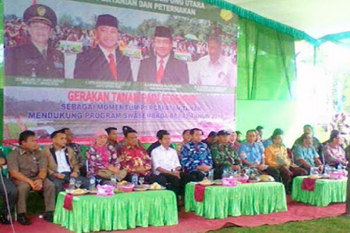 Kodim Lampung Utara Dukung Tanam Padi Serentak 