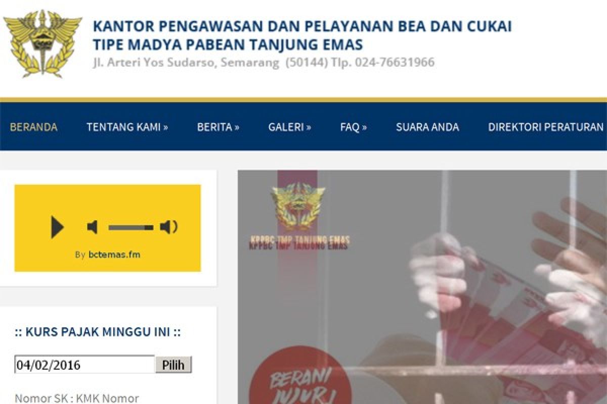 Bea Cukai Tanjung Emas Kelola Radio Streaming bctemas.fm