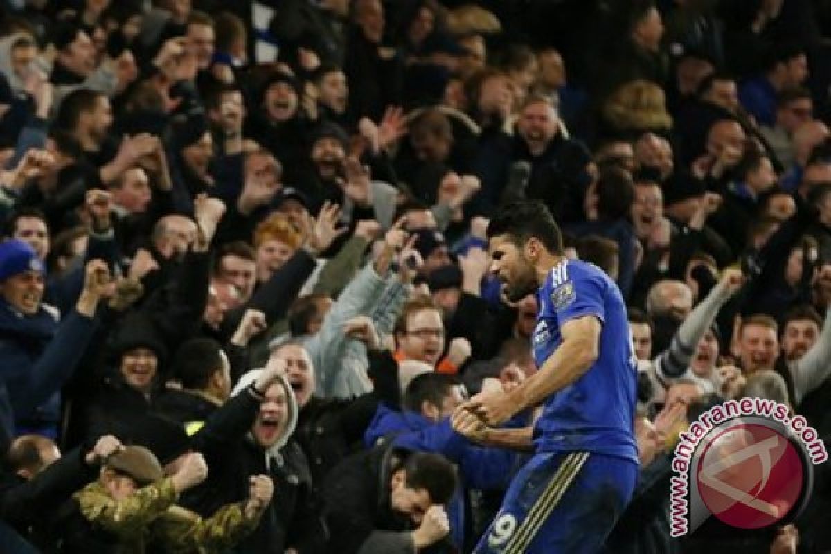 Diego Costa antar Chelsea imbangi Manchester United 1-1