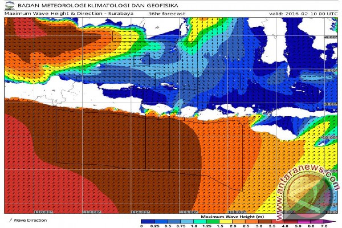 BMKG : Waspadai Gelombang Tinggi Laut Jawa 