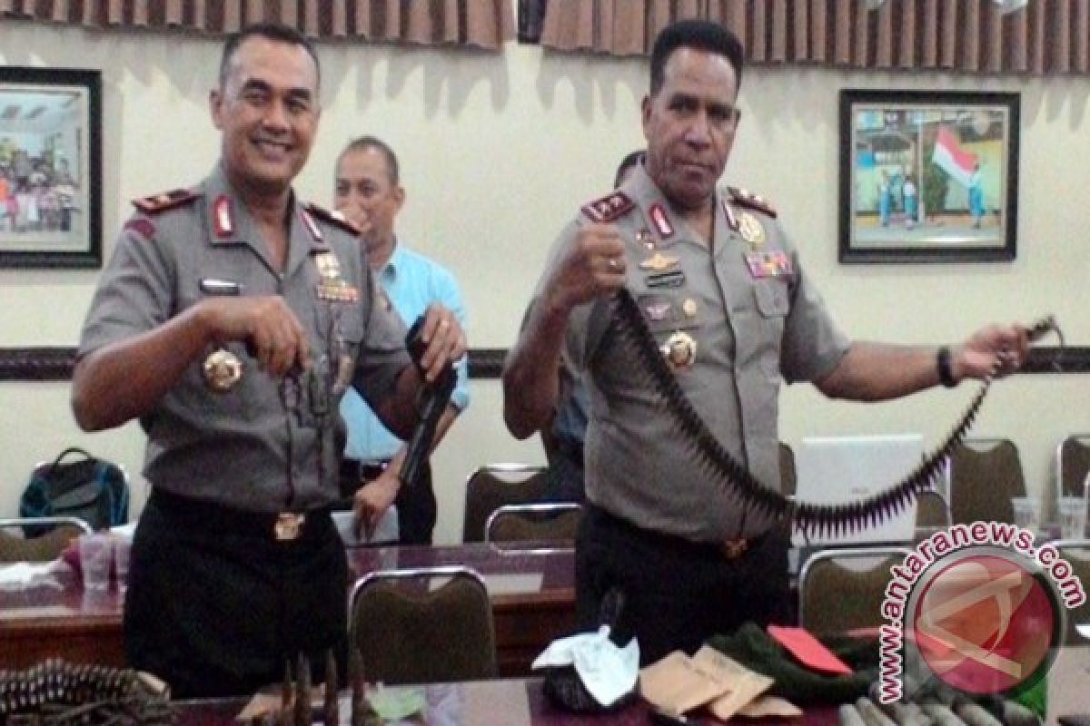 Polda Papua ekspos amunisi dan senpi KNPB