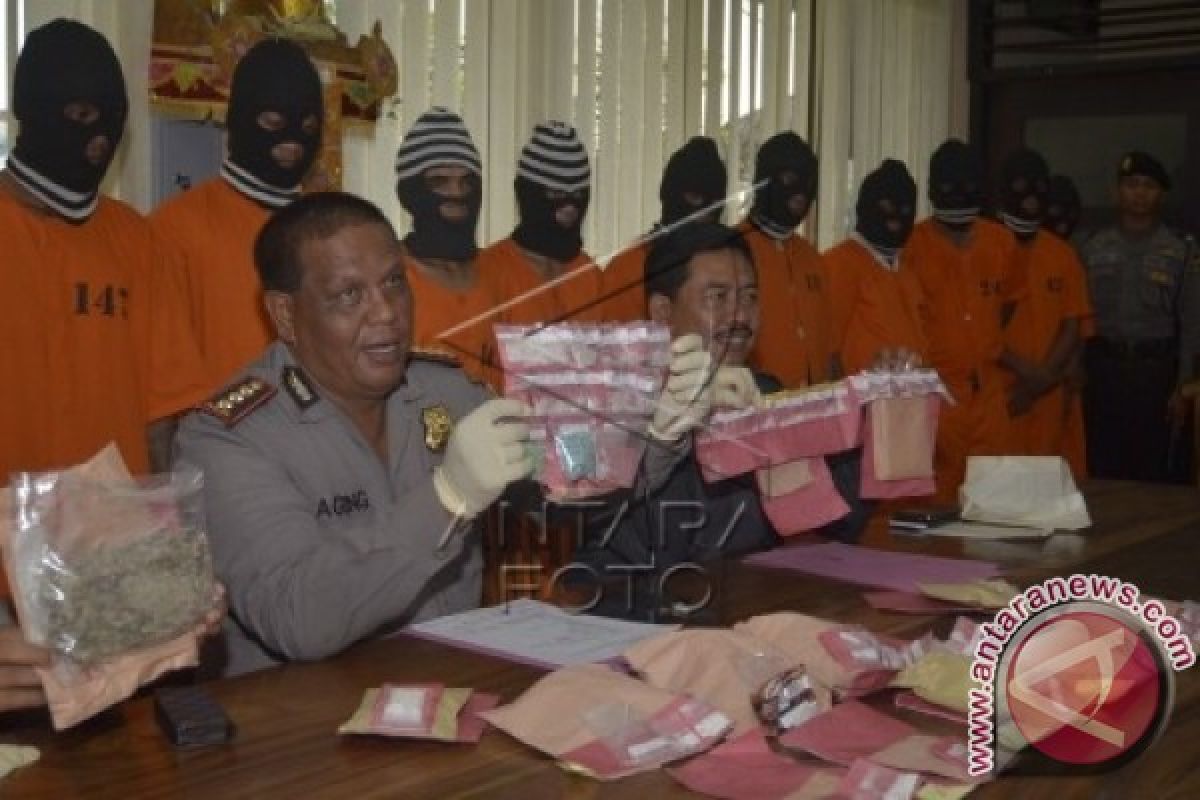 Polresta Denpasar Tangkap 15 Pengedar Narkotika