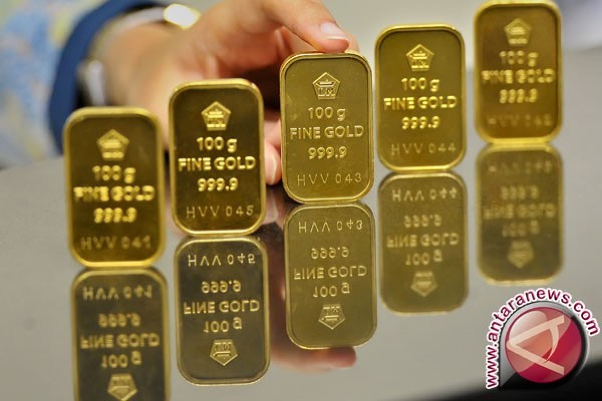 Emas berjangka naik setelah ekuitas AS melemah