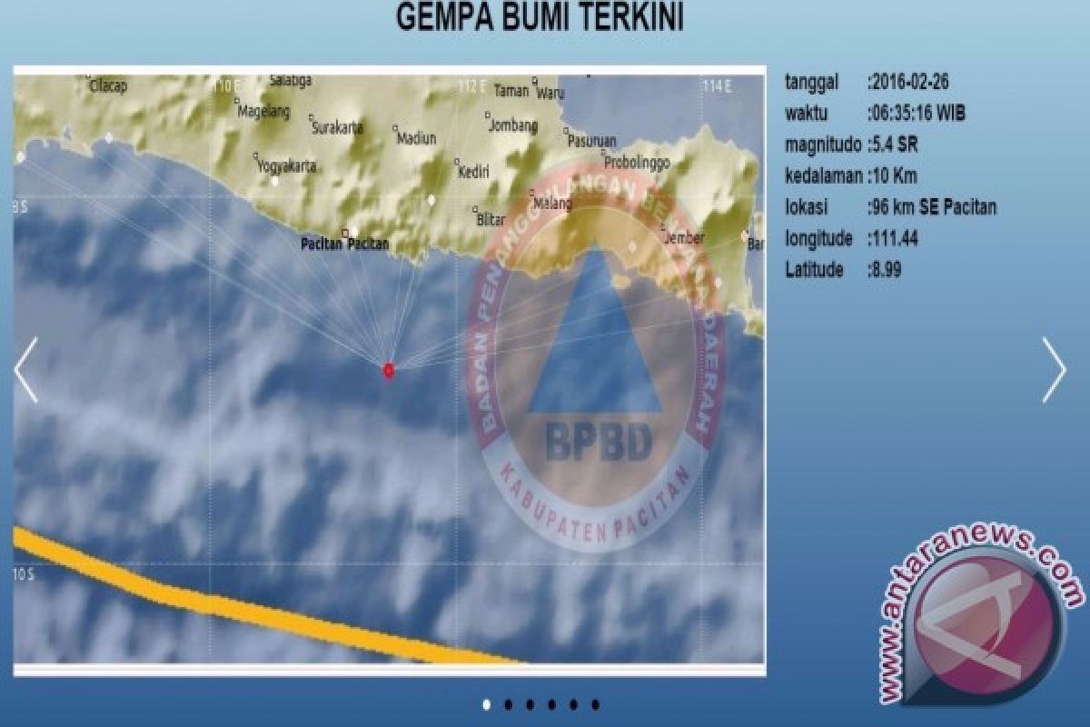 Gempa 5,0 SR Guncang Pacitan