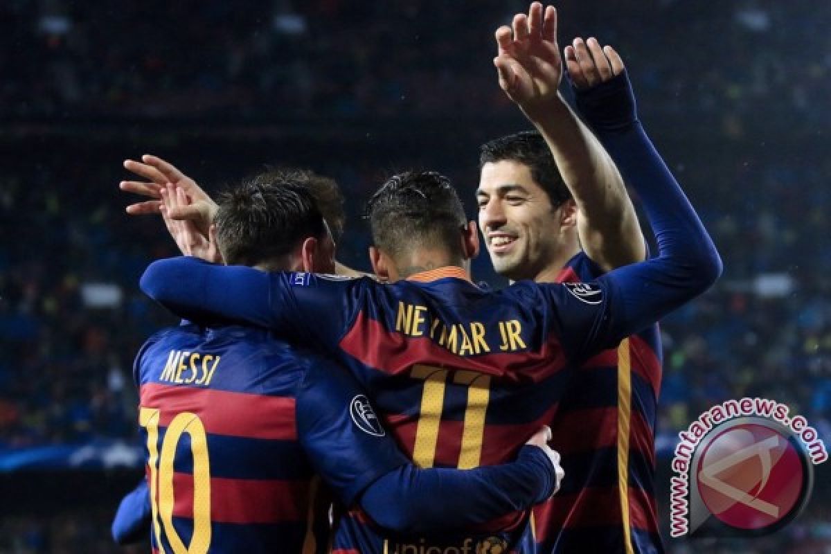 Trio MSN berbagi gol, Barcelona bungkam Arsenal 3-1
