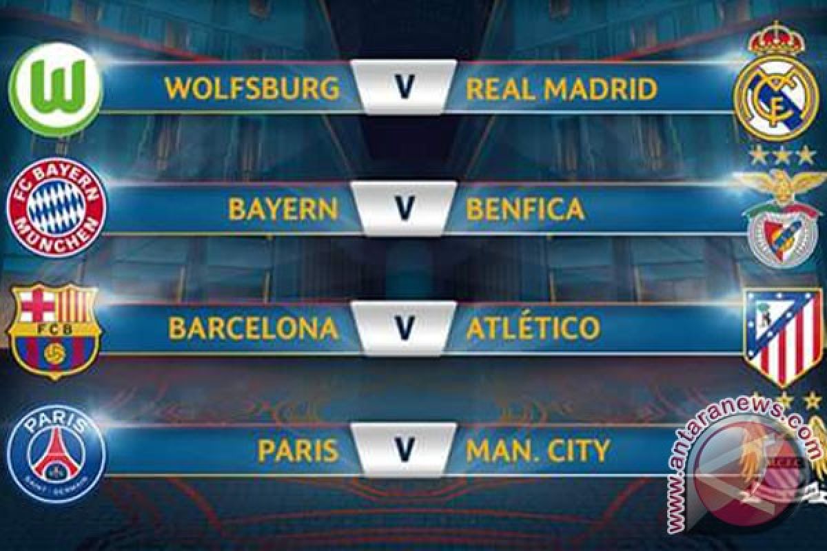 Jadwal pertandingan perempat final Liga Champions