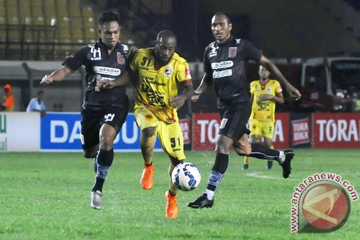 Pusamania menang 1-0 lawan Sriwijaya FC