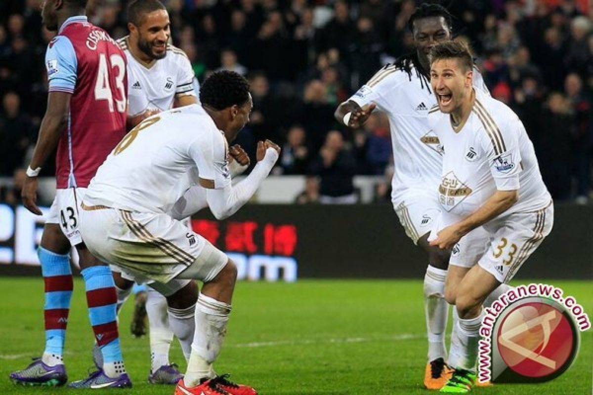 Swansea Jinakkan Aston Villa 1-0