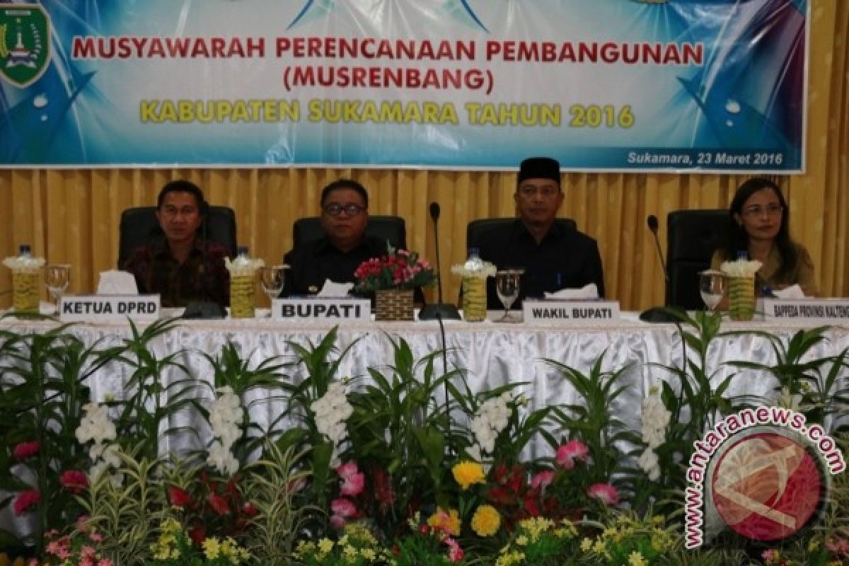 Bupati Sukamara: Musrenbang 2016 Untuk Susun Kerja 2017