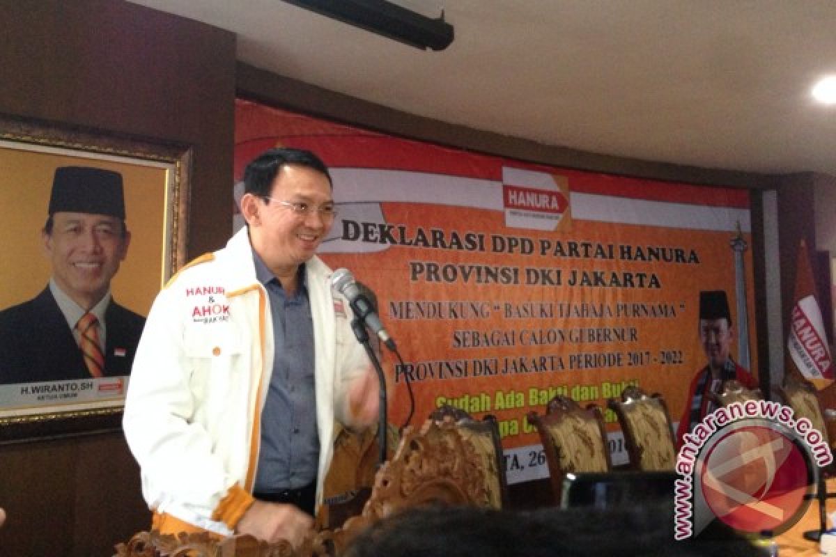 Komentar Ahok setelah resmi didukung Hanura