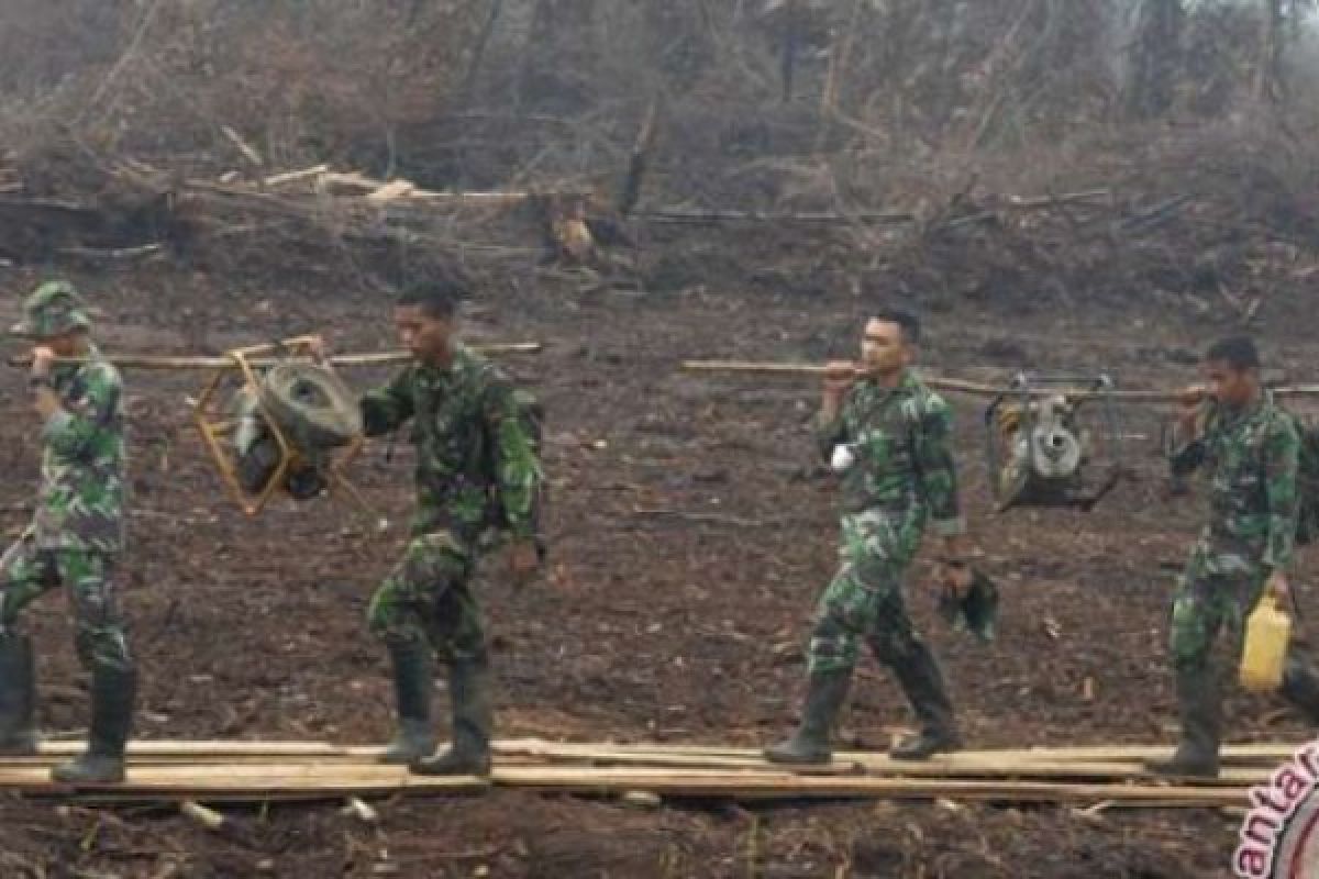 Korem Wirabima Bangun 100 Sekat Kanal di Desa Terusan Baru