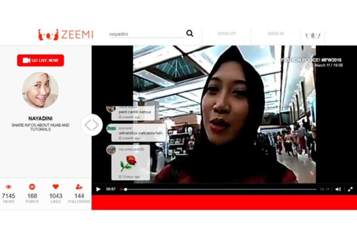 Zeemi luncurkan layanan live video streaming berbasis komunitas