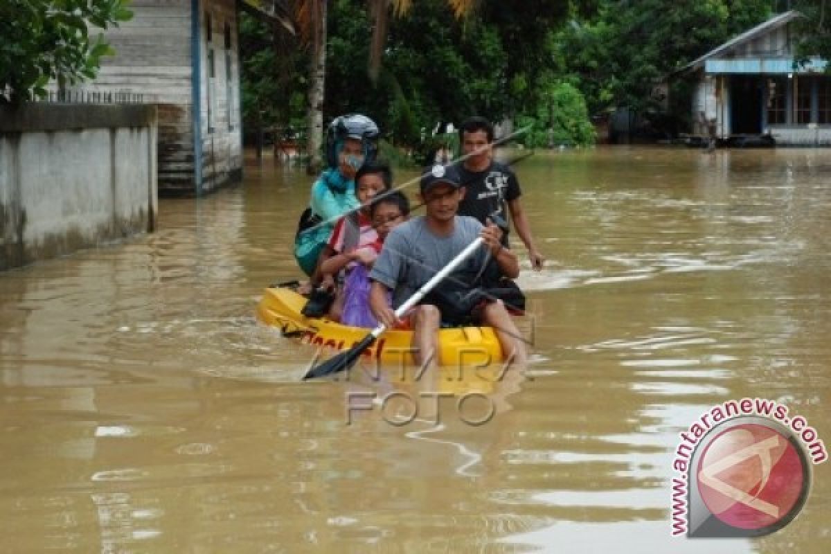 Puluhan Rumah Di Muara Teweh Kembali Terendam Banjir