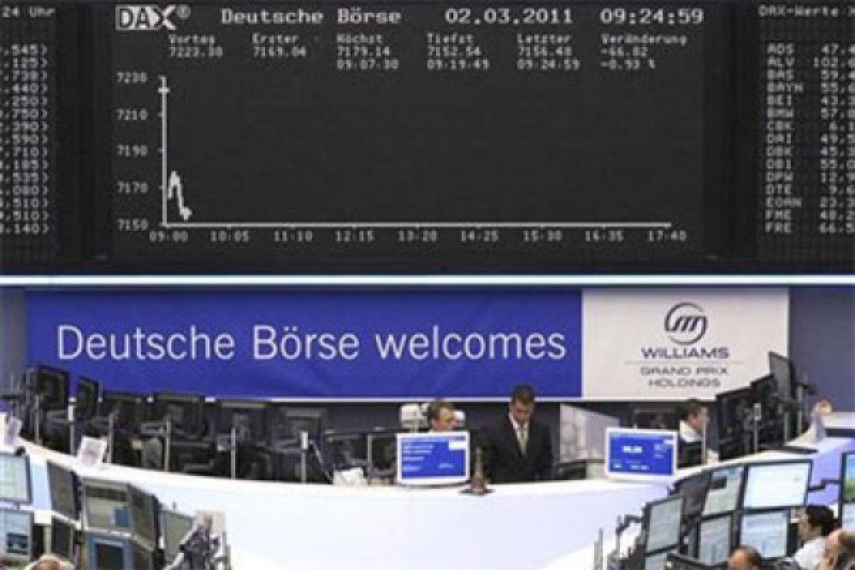 Indeks DAX-30 Jerman berakhir turun 0,02 persen