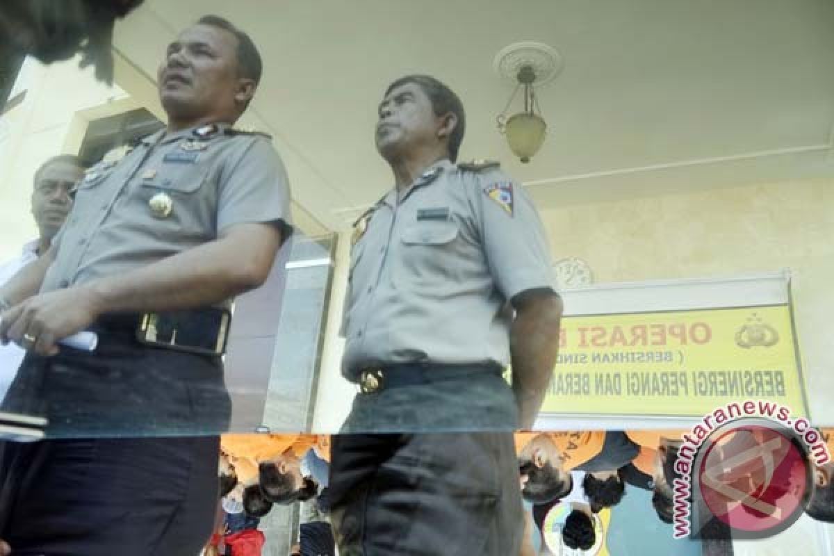 Operasi Bersinar Polrestabes Makassar rilis 77 tersangka 