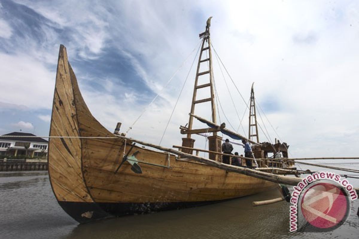 Kapal ekspedisi "Spirit of Majapahit" tiba di Kagoshima