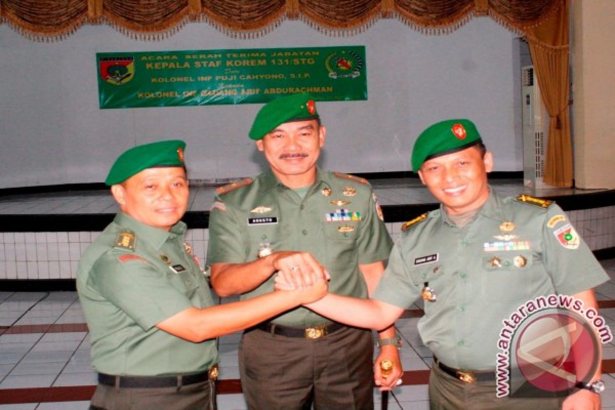 Kolonel Inf Dadang Arif jabat Kasrem Santiago 