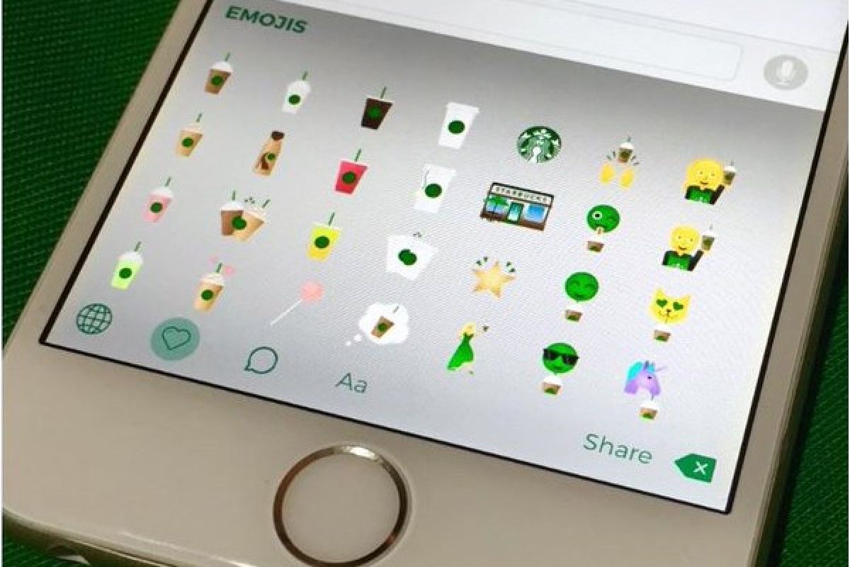 Starbucks rilis keyboard emoji untuk iOS dan Android