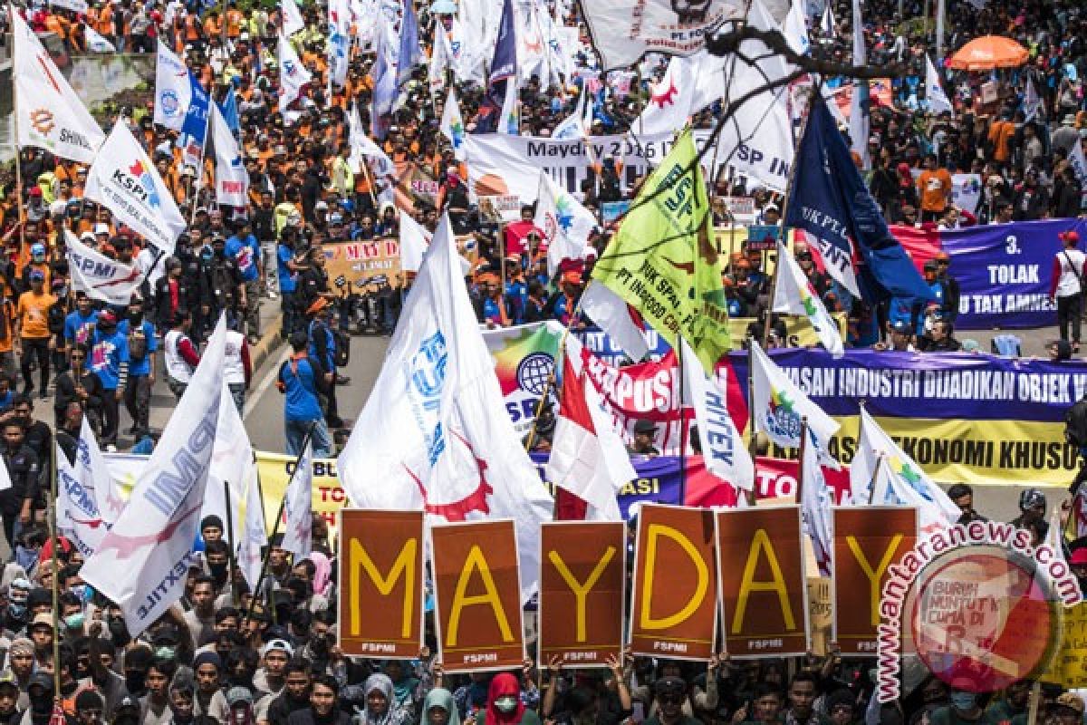 1.500 buruh meriahkan Hari Buruh Sedunia di Yogyakarta