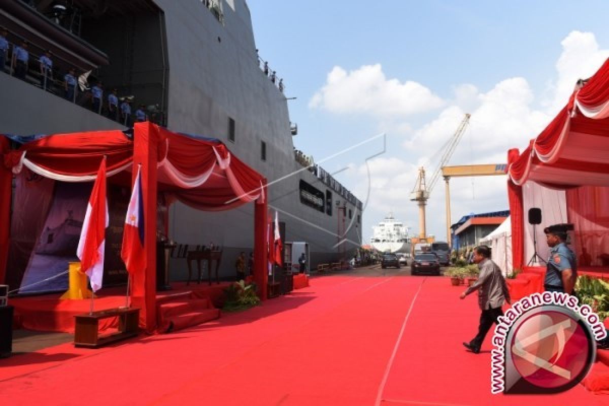 Wapres Lepas Ekspor Perdana Kapal Perang Indonesia