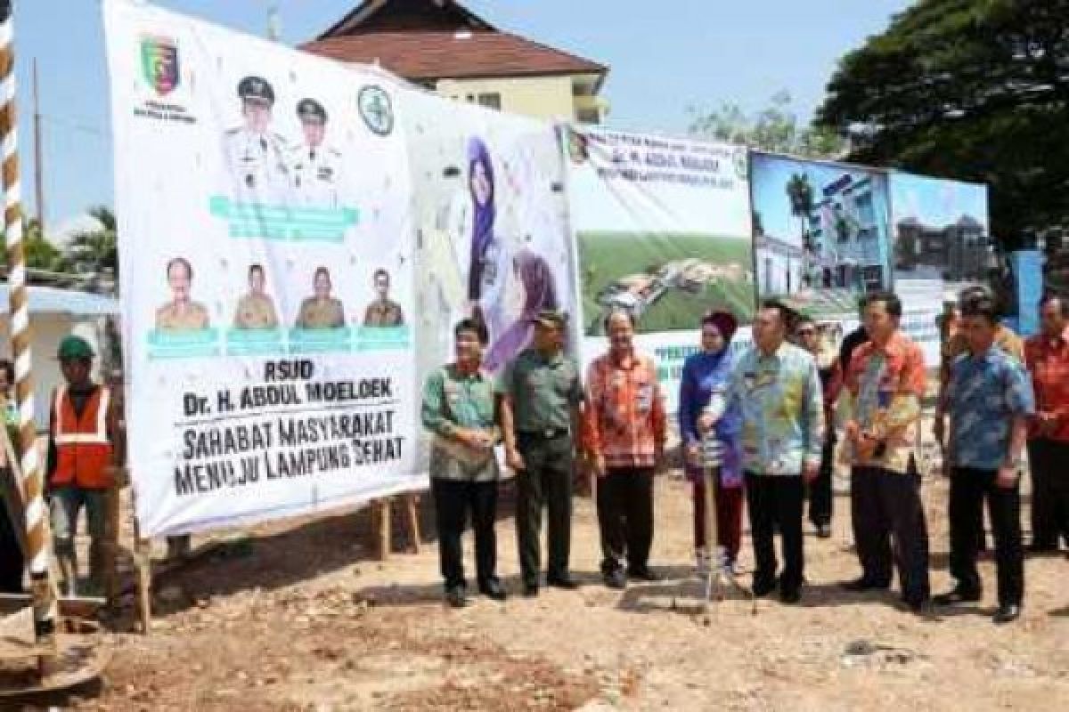 Gubernur Lampung Letakkan Batu Pertama Pembangunan Gedung Adm dan Pelayanan RSUDAM