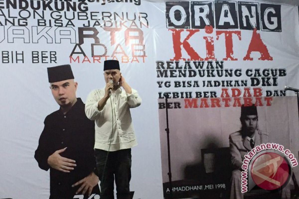 Ahmad Dhani deklarasikan "Orang Kita" dukung cagub bermartabat