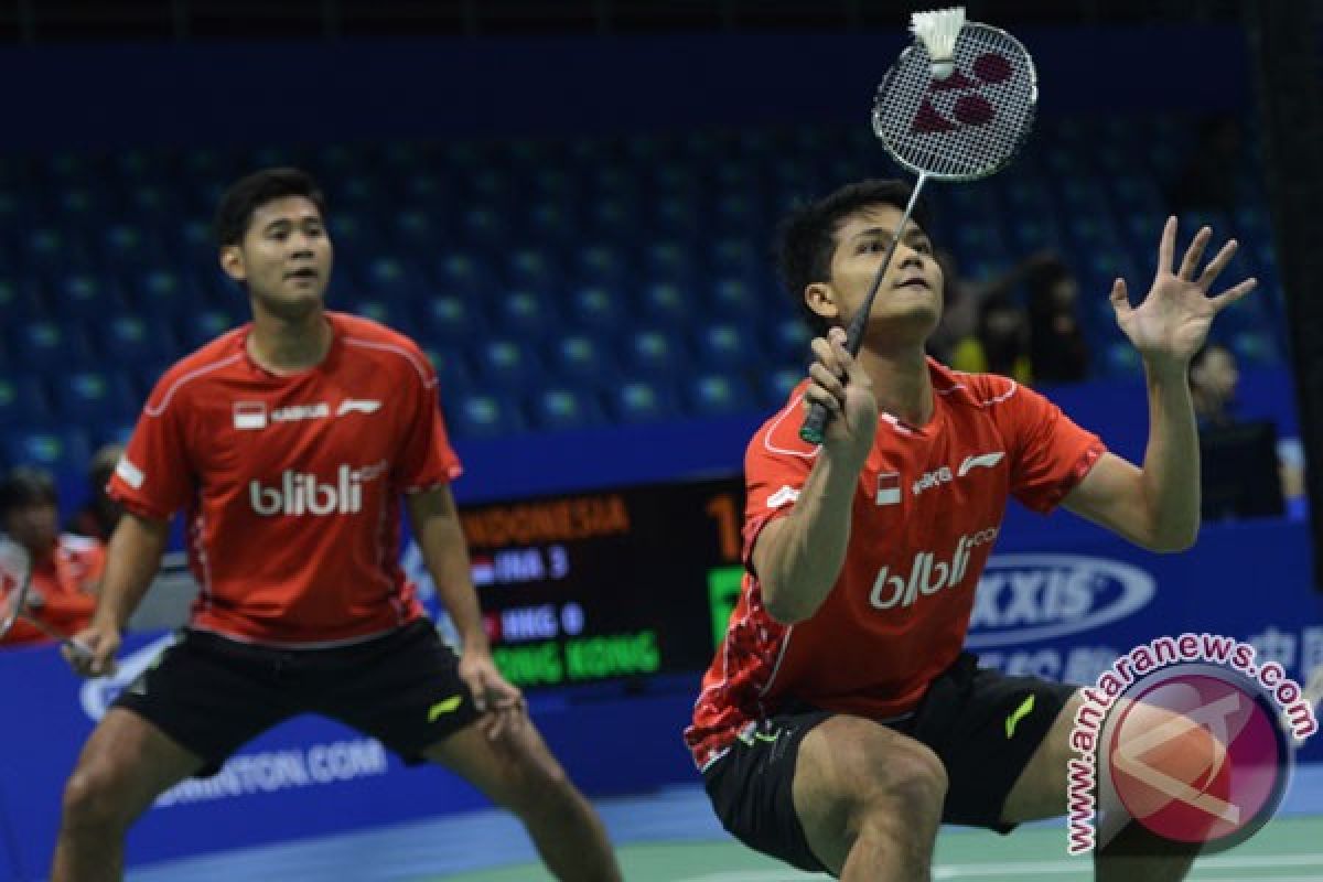 Piala Thomas - Angga/Ricky genapkan 4-0 untuk Indonesia