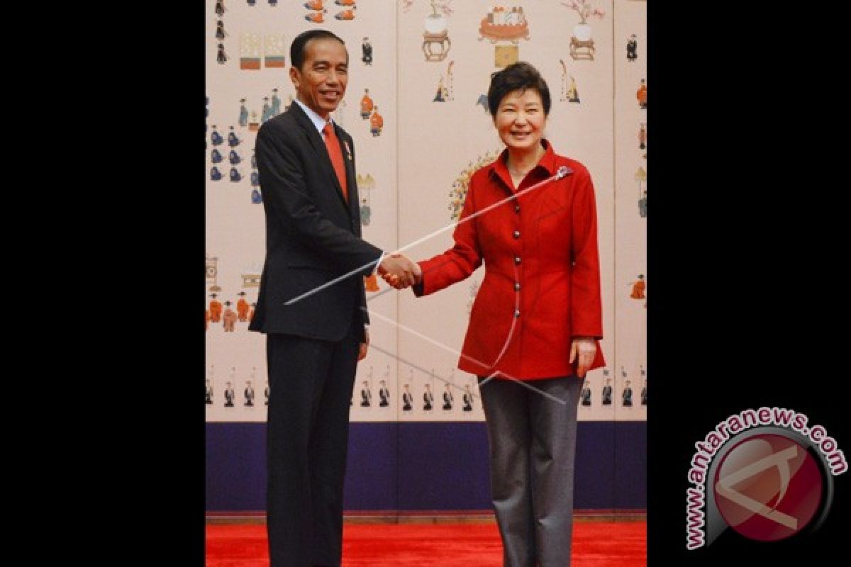 Presiden Jokowi Temui Presiden Park di Blue House