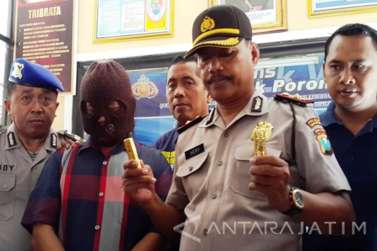 Polsek Porong Tangkap Pelaku Pencurian Emas