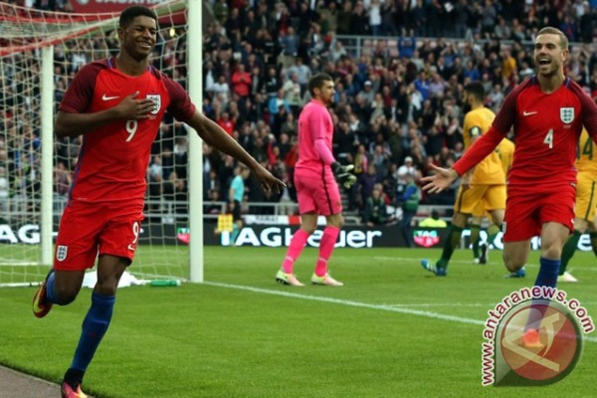 Debut sempurna Rashford antar Inggris tekuk Australia 2-1